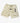 Essentials Fear of God cream shorts with drawstring waist and brand tag on white background