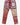 Metallic red skinny jeans with back pockets and white PURPLE BRAND label on pocket