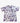 Purple and white tie-dye t-shirt with DEPT. de la GALERIE logo and Gallery Dept tag