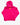 Bright pink hoodie with yellow star logo and small blue stars on the back and sleeves